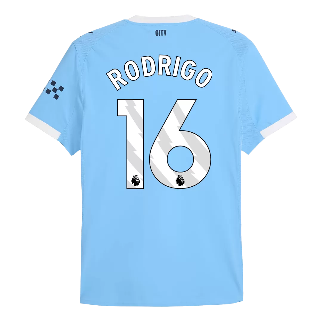 RODRIGO #16 Manchester City Home Authentic Soccer Jersey 2025/26 - Image 3