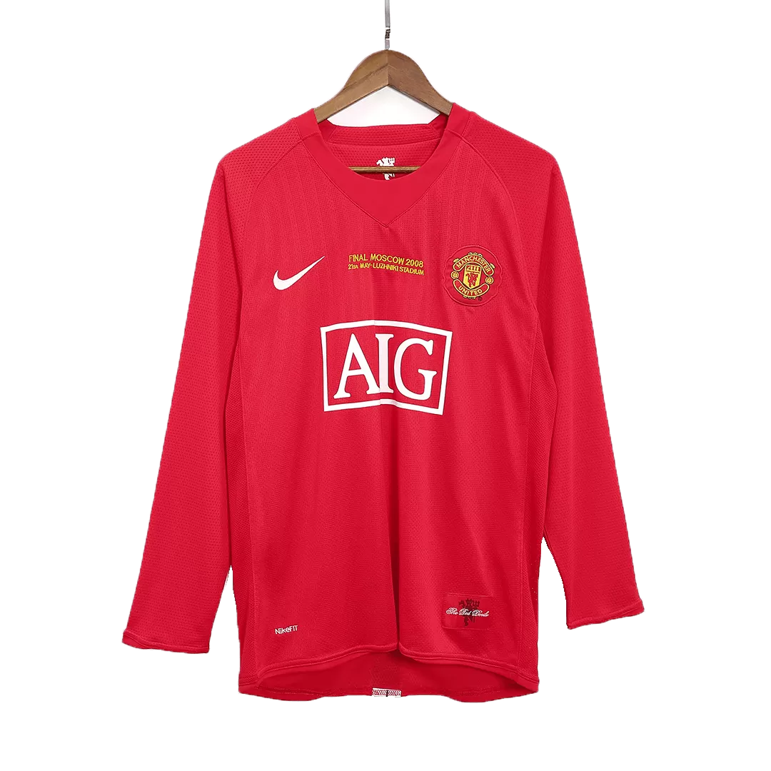 Vintage Soccer Jersey SCHOLES #18 Manchester United Home Long Sleeve 2007/08 - UCL Final - Image 3