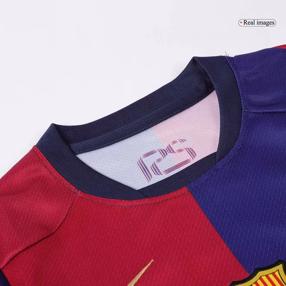 Barcelona Home Kids Soccer Jerseys Kit Spotify Logo Without Text - Image 4