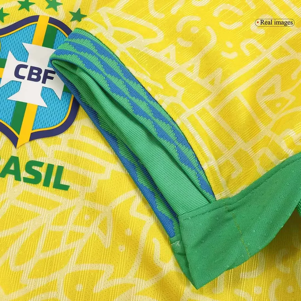 Brazil Home Authentic Soccer Jersey - Image 14