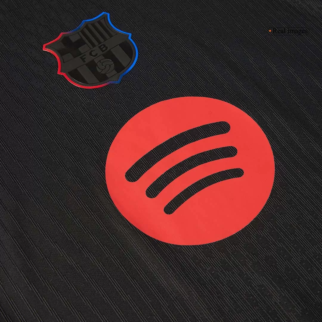 Barcelona Away Authentic Soccer Jersey - Spotify Logo Without Text - Image 10
