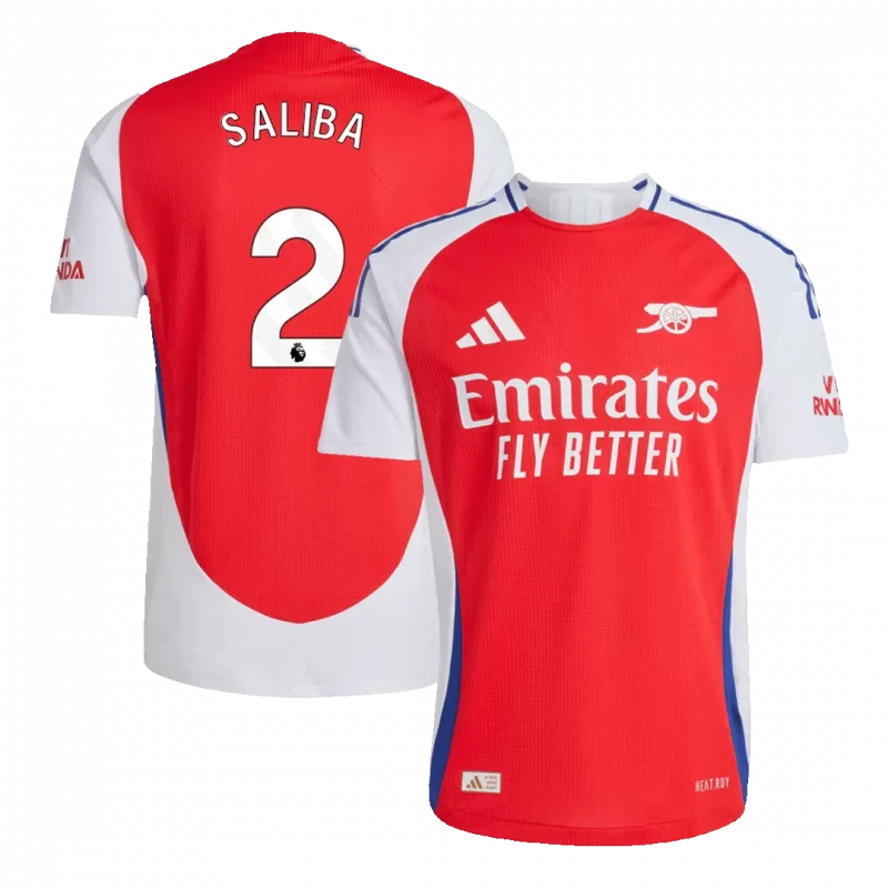 SALIBA #2 Arsenal Home Authentic Soccer Jersey
