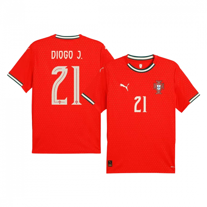 DIOGO J. #21 Portugal Home Soccer Jersey 2025