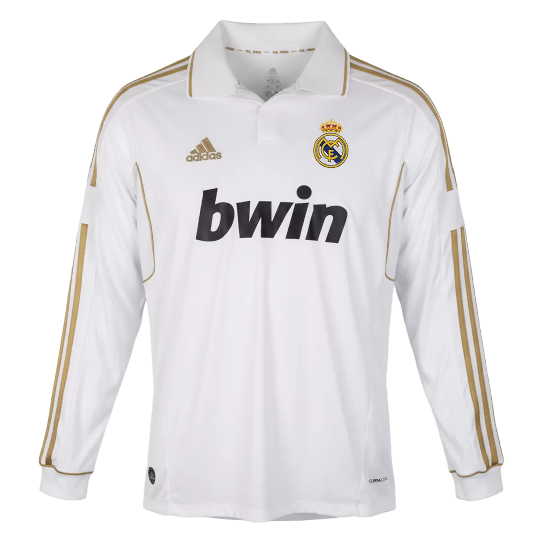 Retro Soccer Jersey Real Madrid Home Long Sleeve 2011/12 - Image 4