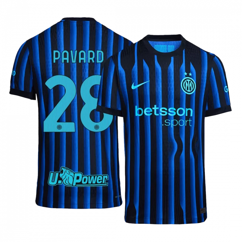 PAVARD #28 Inter Milan Home Authentic Soccer Jersey 2025/26
