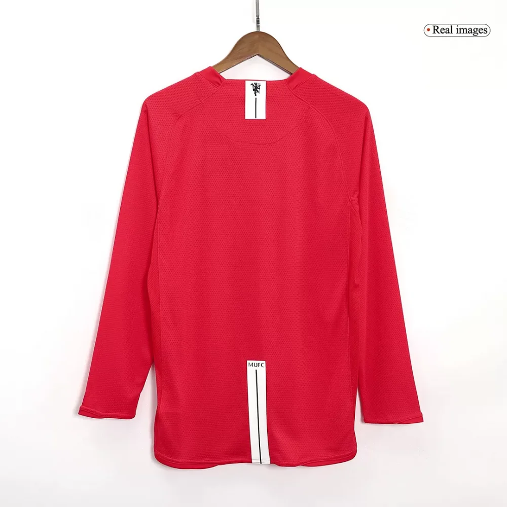 Vintage Soccer Jersey Manchester United Home Long Sleeve 2007/08 - Image 2