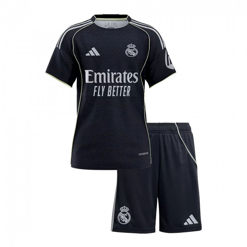 Real Madrid Away Kids Soccer Jerseys Kit 2025/26