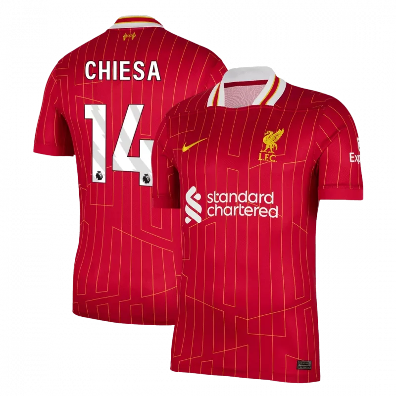 CHIESA #14 Liverpool Home Soccer Jersey
