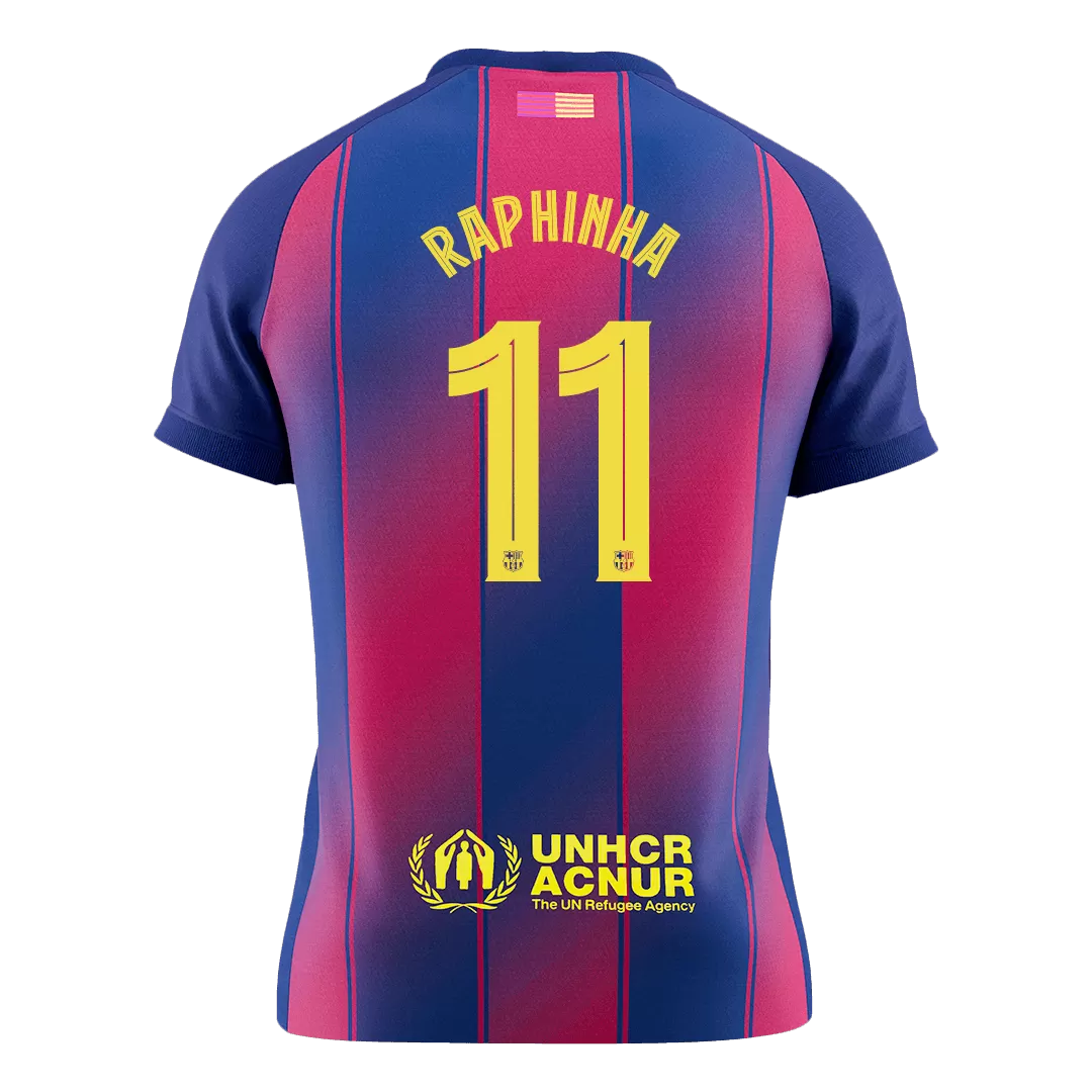 RAPHINHA #11 Barcelona Home Soccer Jersey 2025/26 -UCL - Image 2