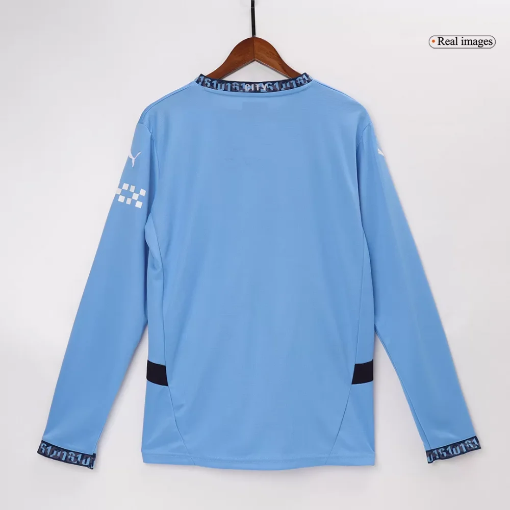 Manchester City Home Long Sleeve Soccer Jersey - Image 6
