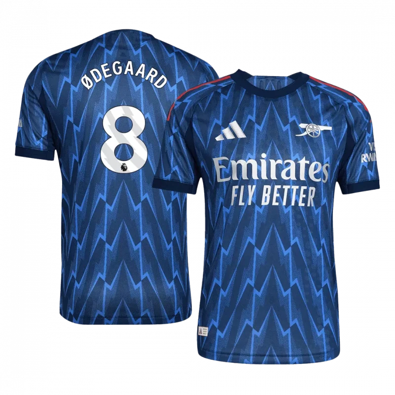 ØDEGAARD #8 Arsenal Away Authentic Soccer Jersey 2025/26