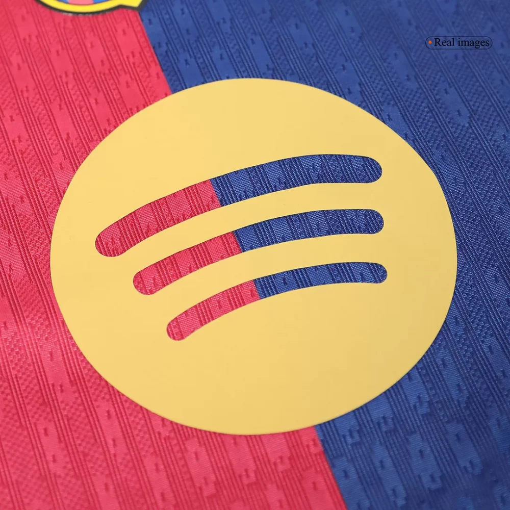 F.DE JONG #21 Barcelona Home Authentic Soccer Jersey - Spotify Logo Without Text - Image 5