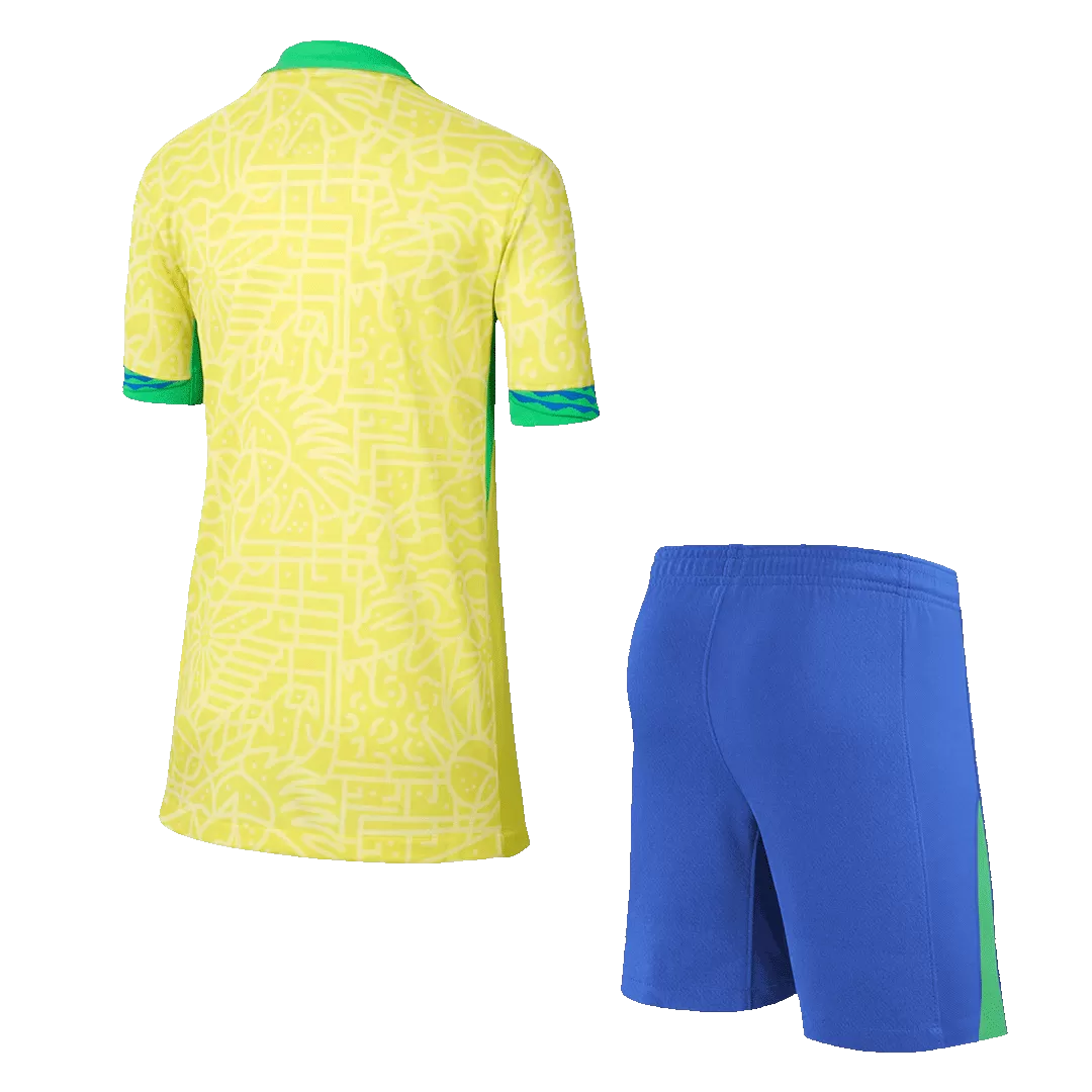 Brazil Home Kids Soccer Jerseys Kit Copa America - Image 2