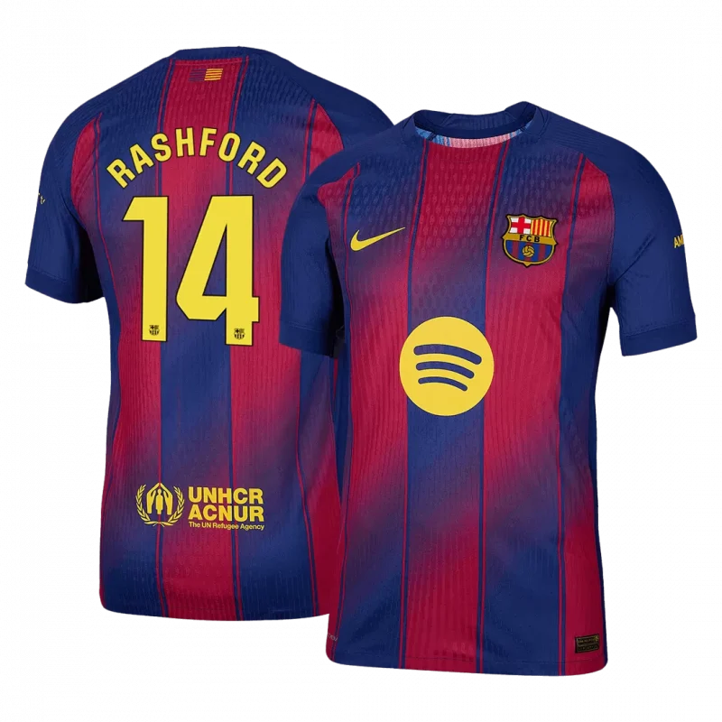 RASHFORD #14 Barcelona Home Authentic Soccer Jersey 2025/26