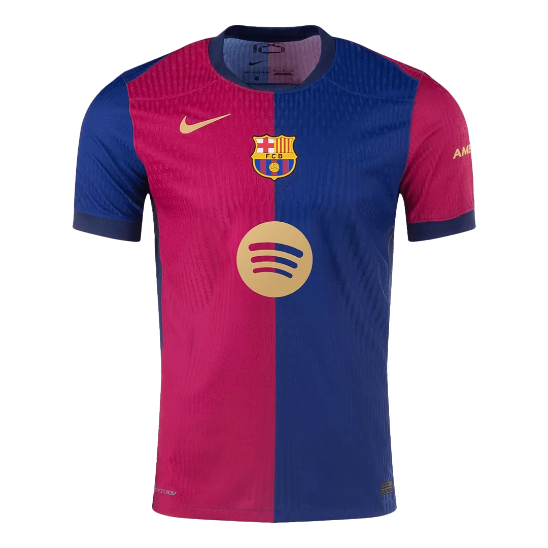 Barcelona Home Authentic Soccer Jersey Spotify Logo Without Text - Image 5