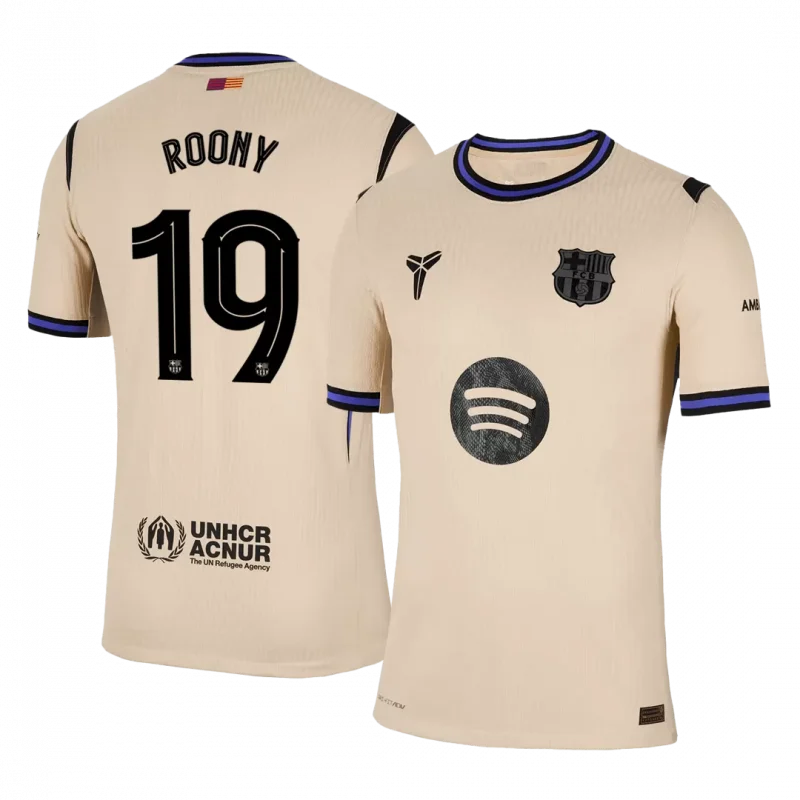 ROONY #19 Barcelona Away Authentic Soccer Jersey 2025/26 - UCL