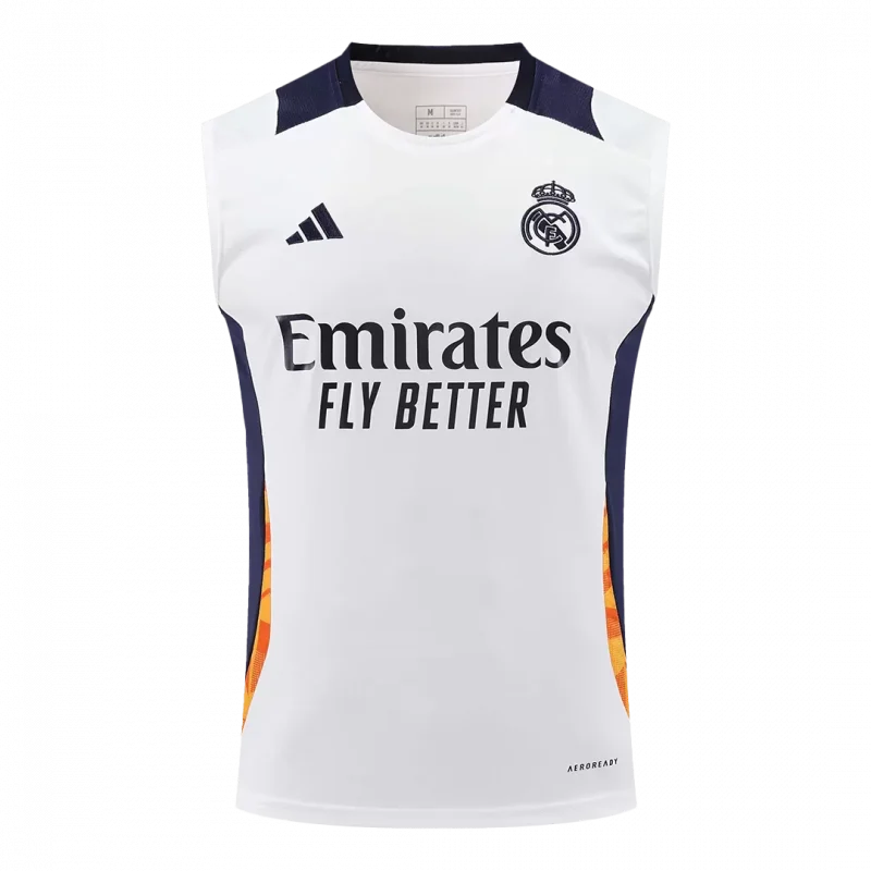 Real Madrid Pre-Match Sleeveless Top White