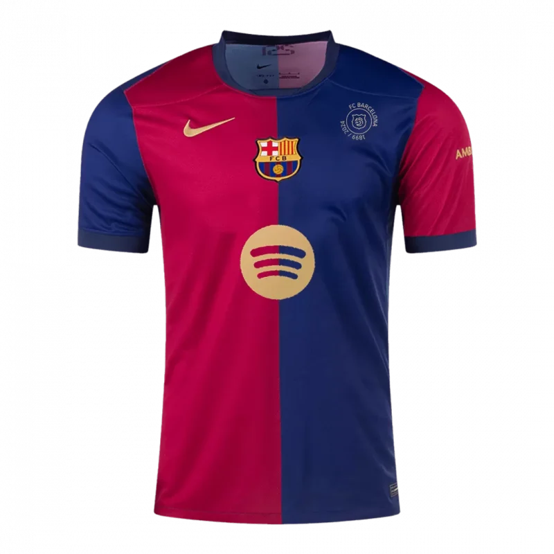 Barcelona Home Soccer Jersey - 125th Anniversary (Spotify Logo Without Text)