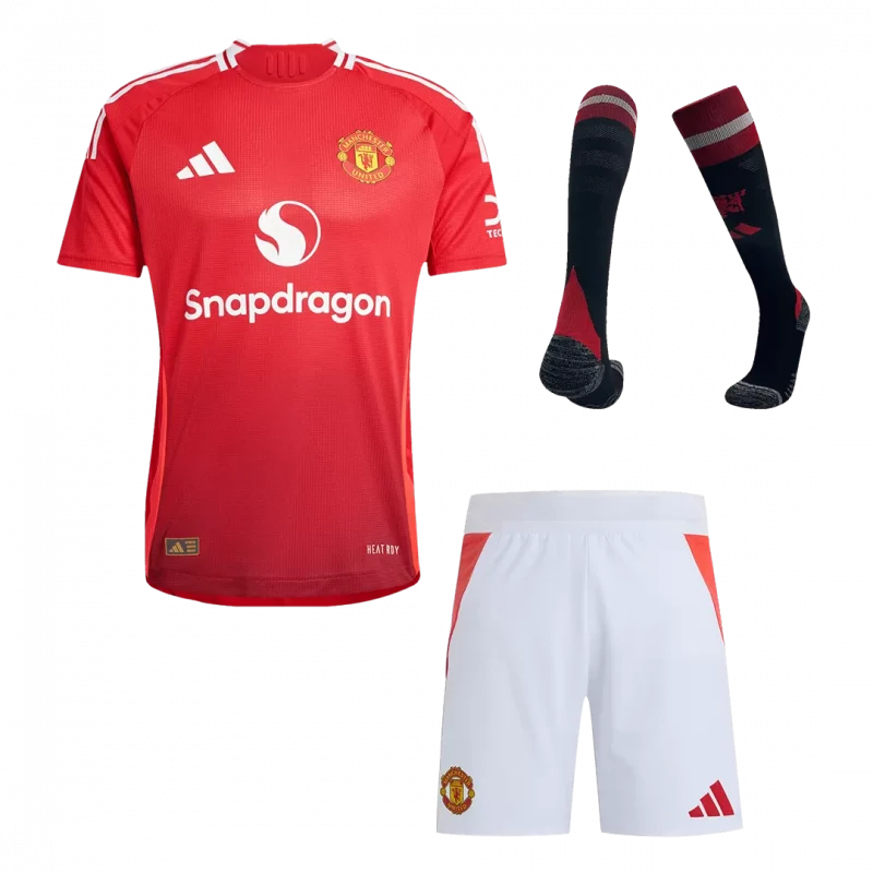 Manchester United Home Authentic Jerseys Full Kit