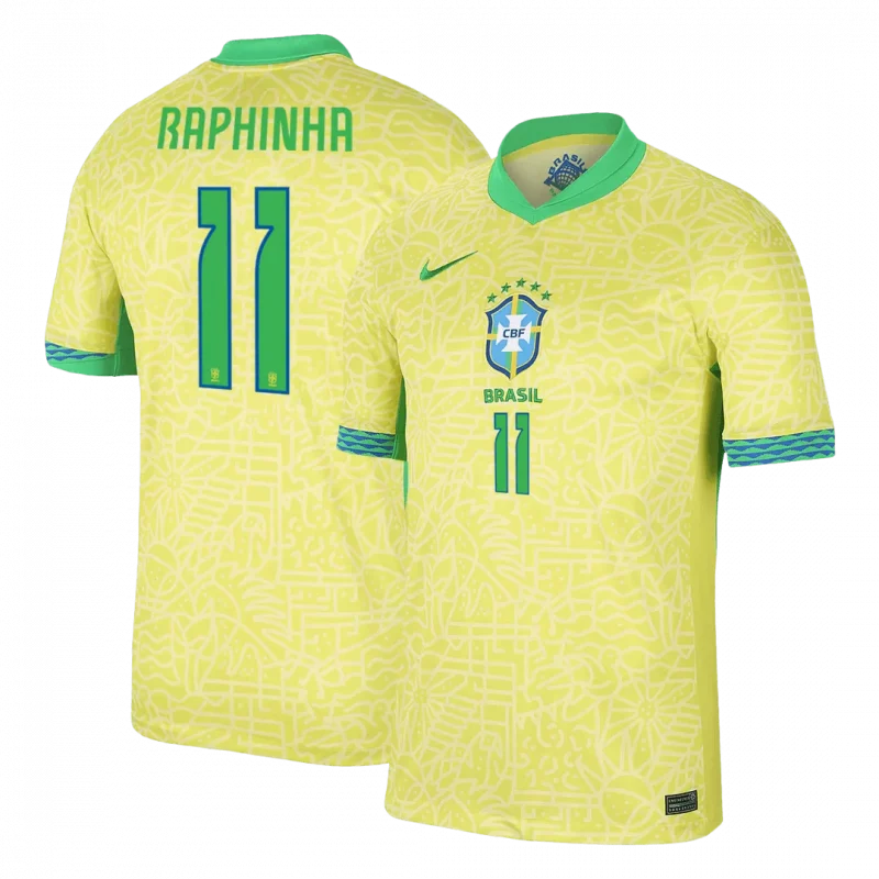 RAPHINHA #11 Brazil Home Soccer Jersey Copa America