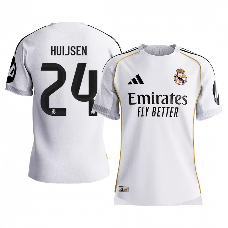 HUIJSEN #24 Real Madrid Home Authentic Soccer Jersey 2025/26