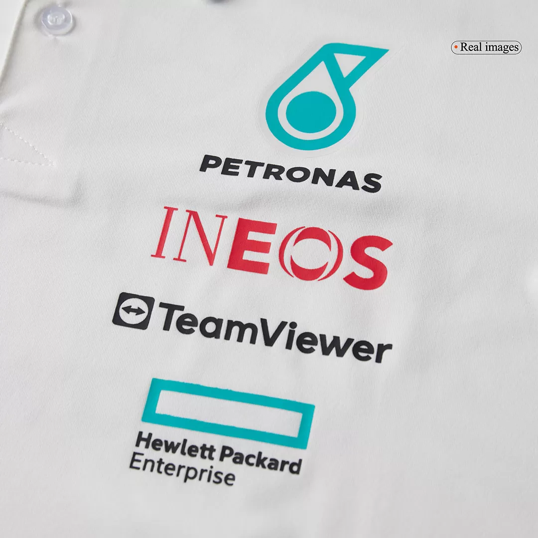 Mercedes AMG Petronas F1 2025 Team Polo White - Image 9