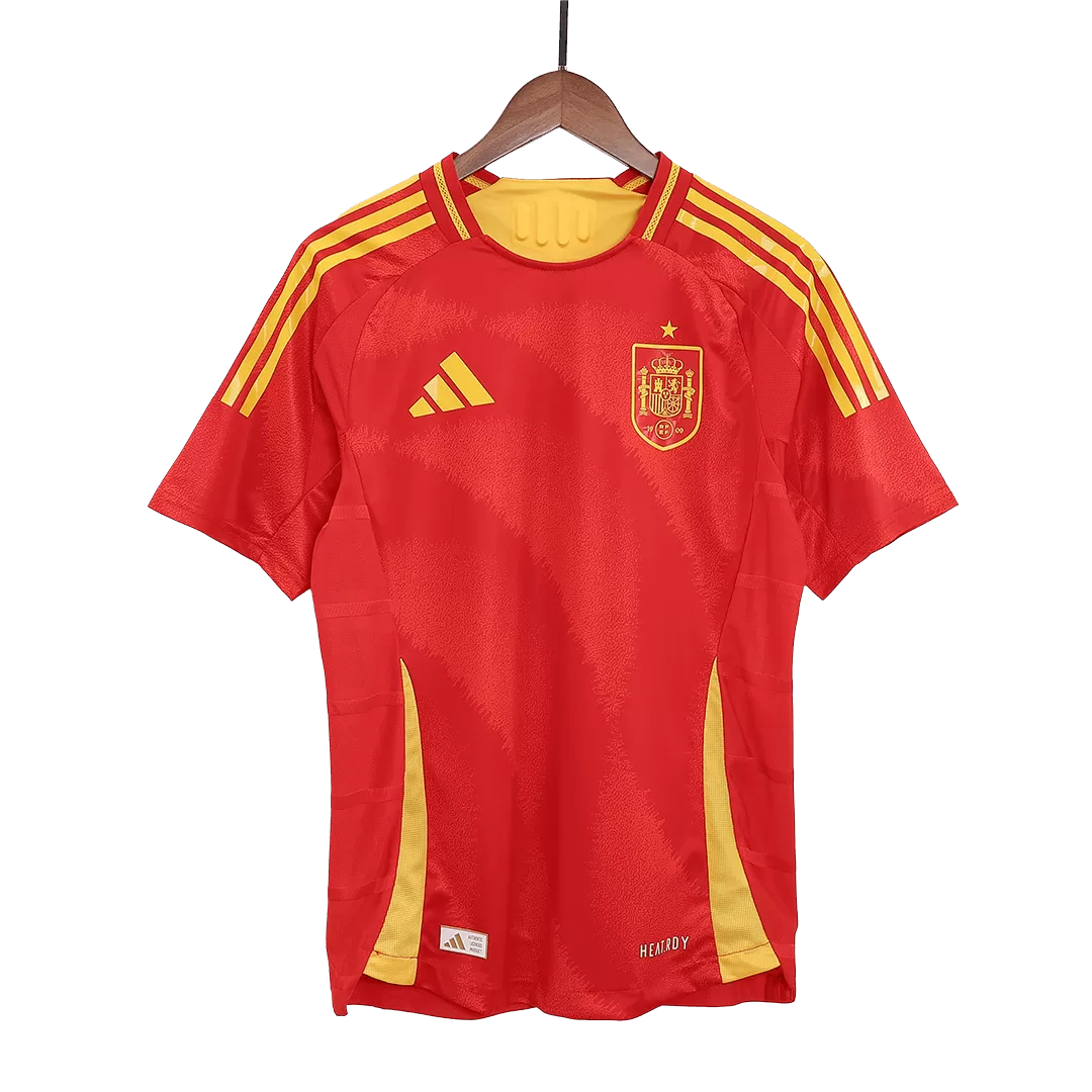 LAMINE YAMAL #19 Spain Home Authentic Soccer Jersey EURO - Image 4