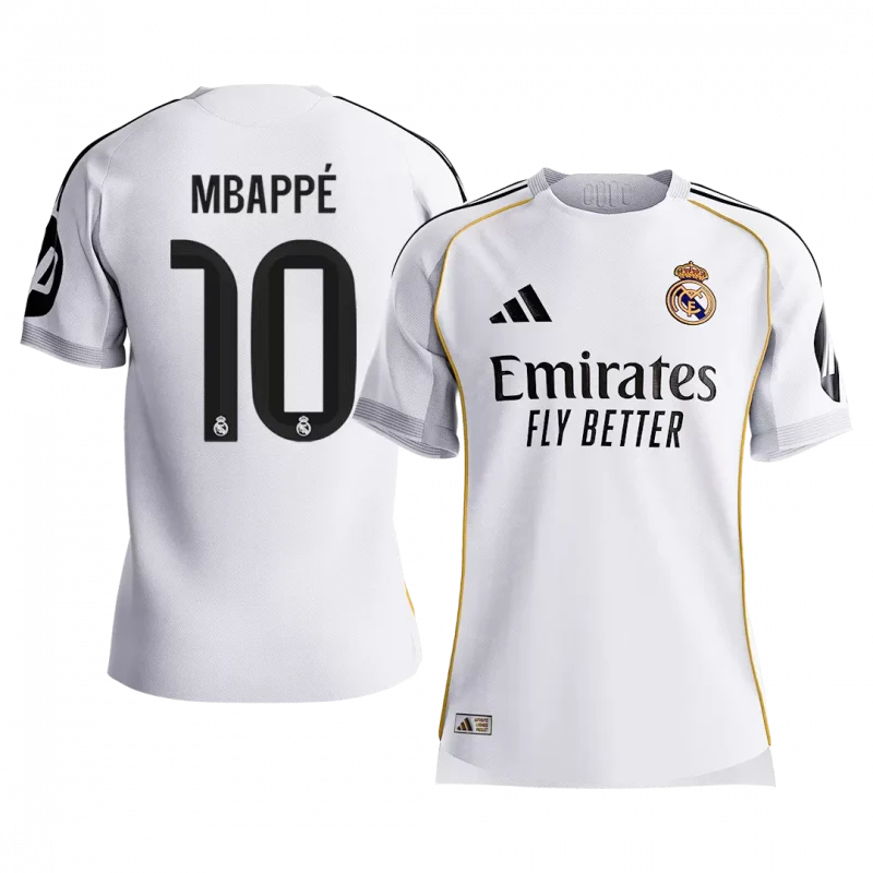 MBAPPÉ #10 Real Madrid Home Authentic Soccer Jersey 2025/26