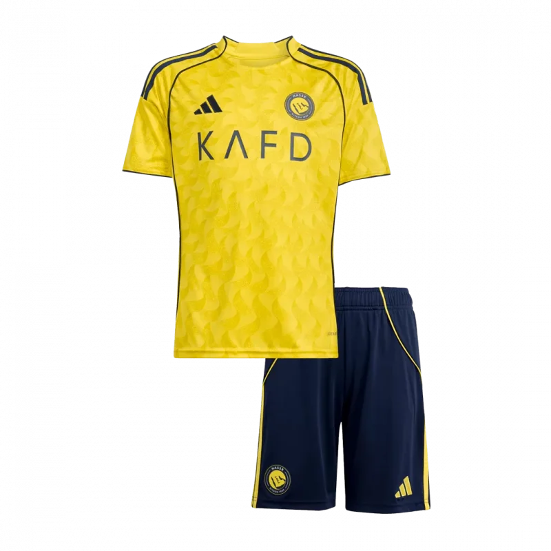 Al Nassr Home Kids Soccer Jerseys Kit 2025/26