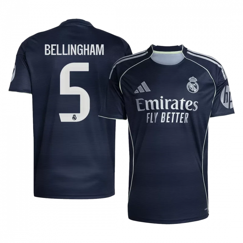 BELLINGHAM #5 Real Madrid Away Soccer Jersey 2025/26