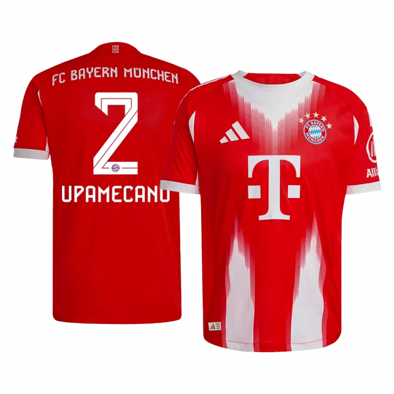 UPAMECANO #2 Bayern Munich Home Authentic Soccer Jersey 2025/26