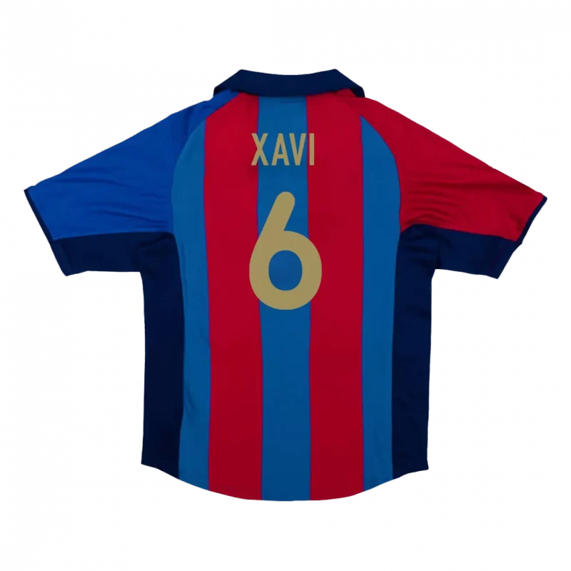 Vintage Soccer Jersey XAVI #6 Barcelona Home 2001/02