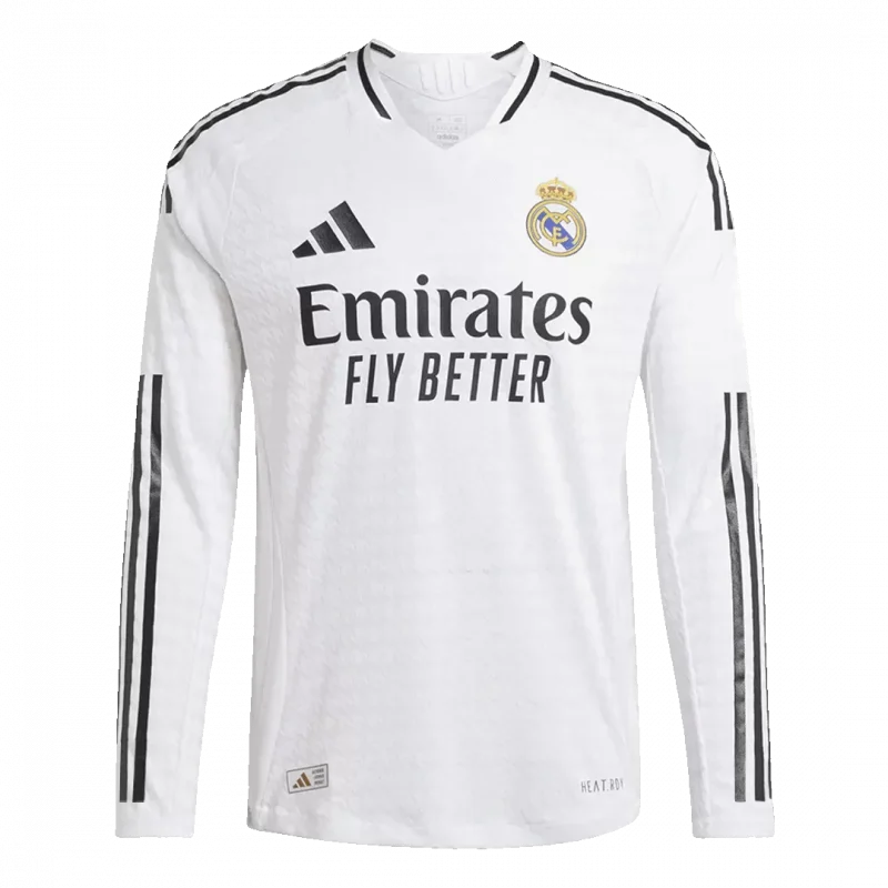 Authentic Real Madrid Home Long Sleeve Soccer Jersey