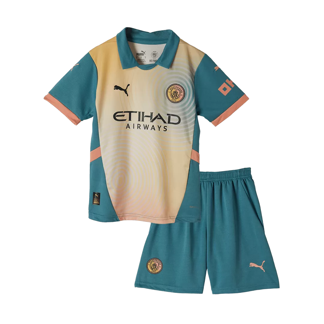 Manchester City Fourth Away Kids Soccer Jerseys Kit- Definitely City (UCL) - Image 3