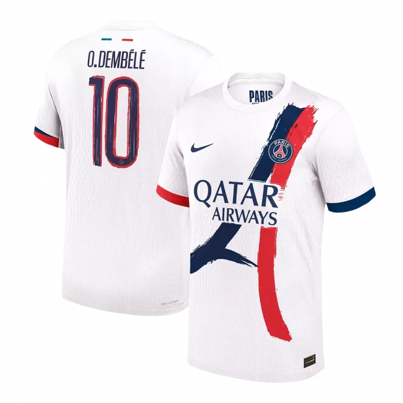 O.DEMBÉLÉ #10 PSG Away Authentic Soccer Jersey - UCL