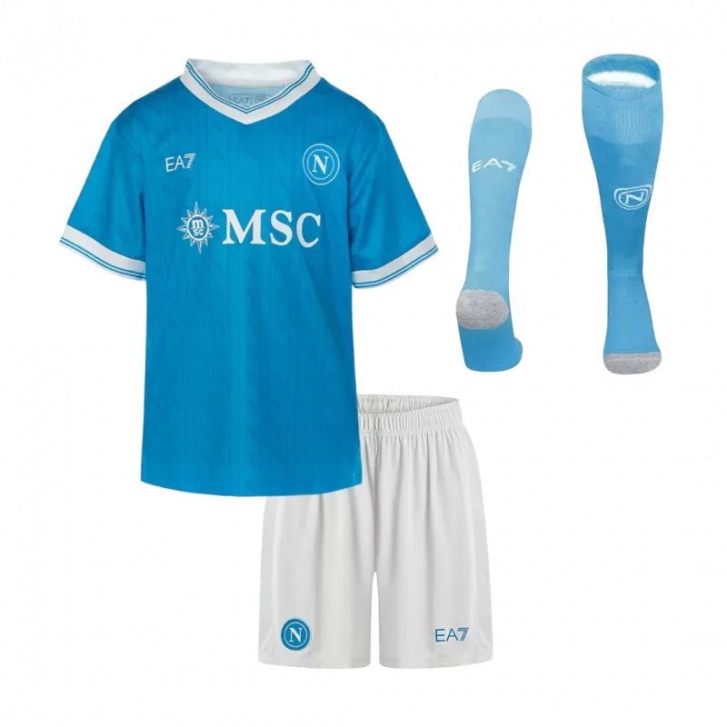 Napoli Home Kids Soccer Jerseys Full Kit 2025/26