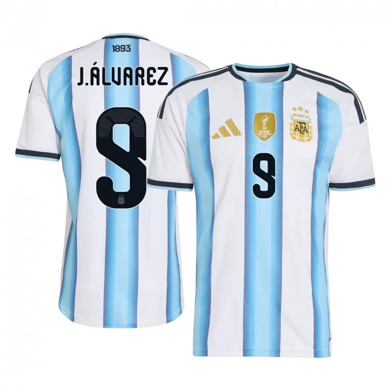 J.ÁLVAREZ #9 Argentina Home Player Version Jersey World Cup 2026