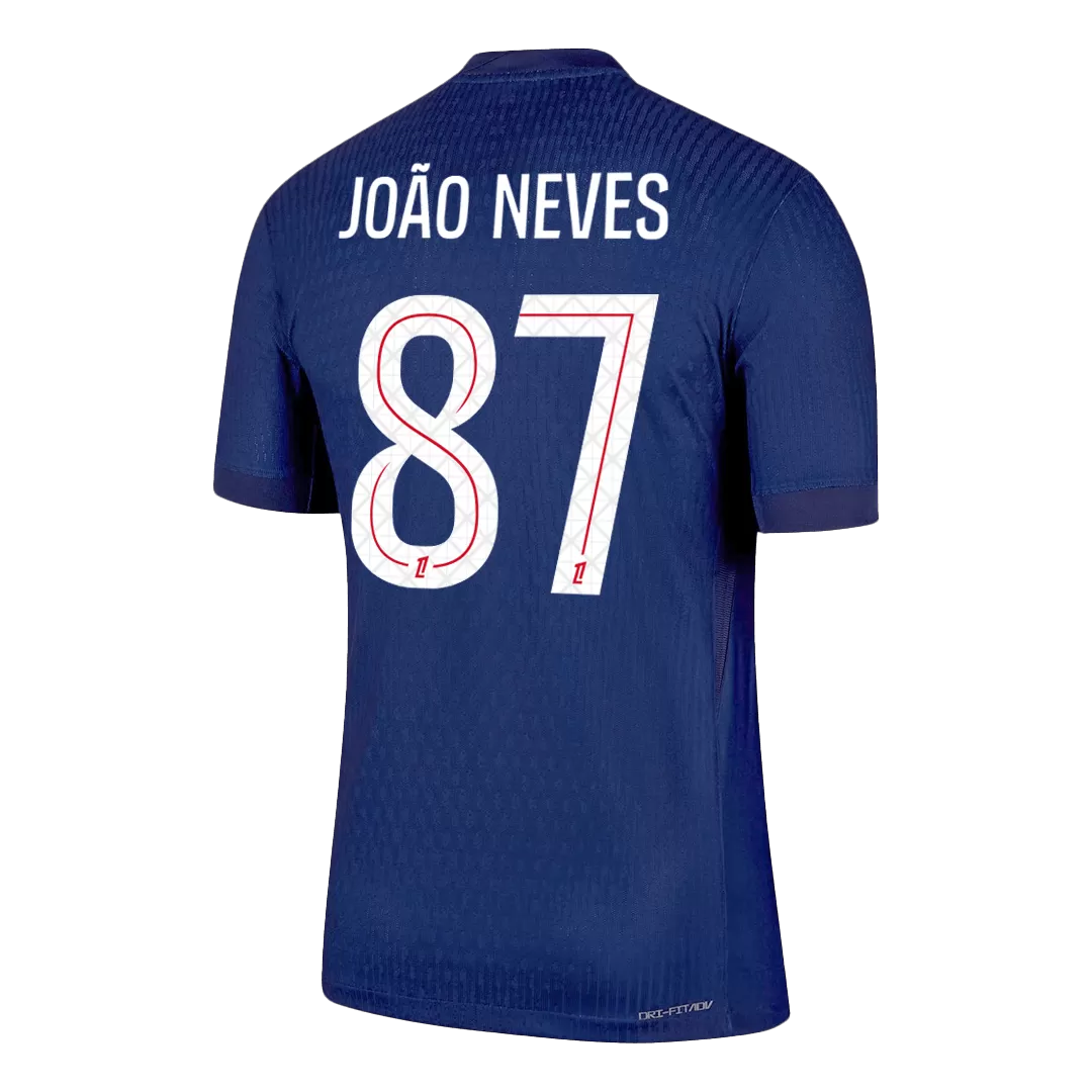 JOÃO NEVES #87 PSG Home Authentic Soccer Jersey 2025/26 - Image 3