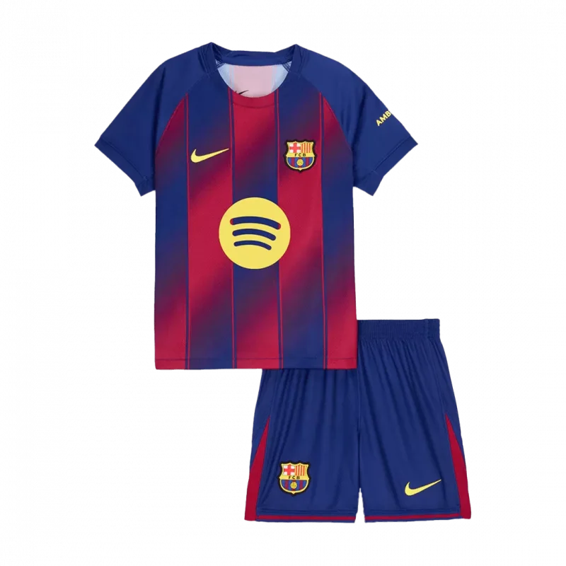 Barcelona Home Kids Soccer Jerseys Kit 2025/26