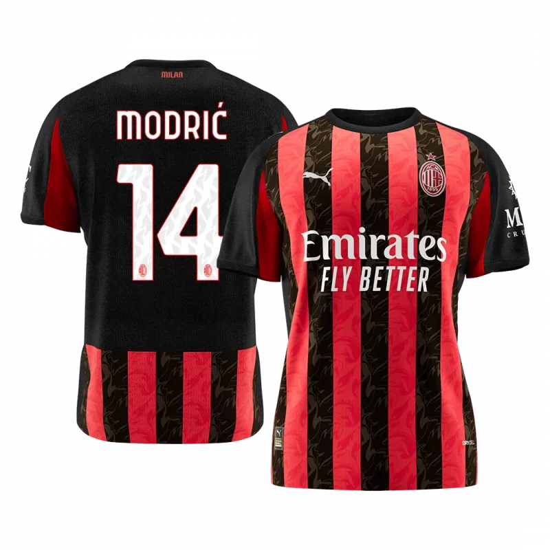 MODRIĆ #14 AC Milan Home Soccer Jersey 2025/26