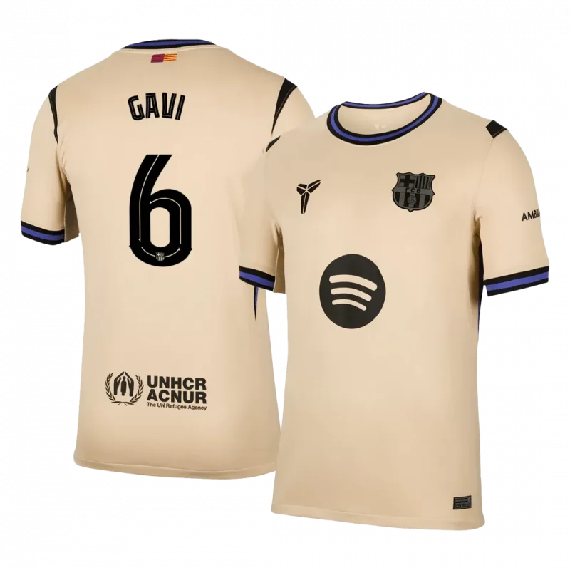 GAVI #6 Barcelona Away Soccer Jersey 2025/26 -UCL