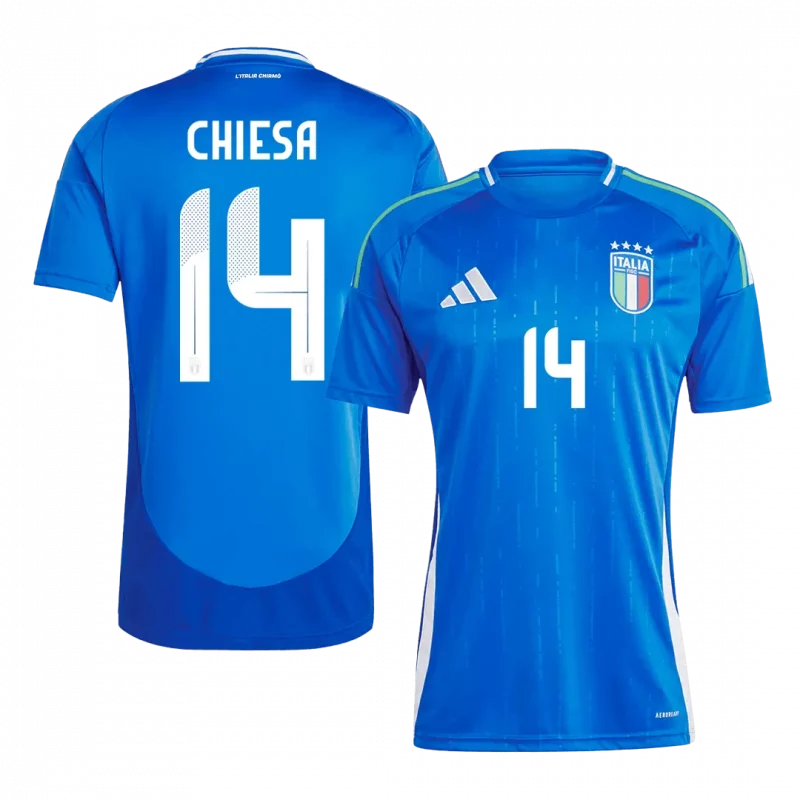CHIESA #14 Italy Home Soccer Jersey EURO
