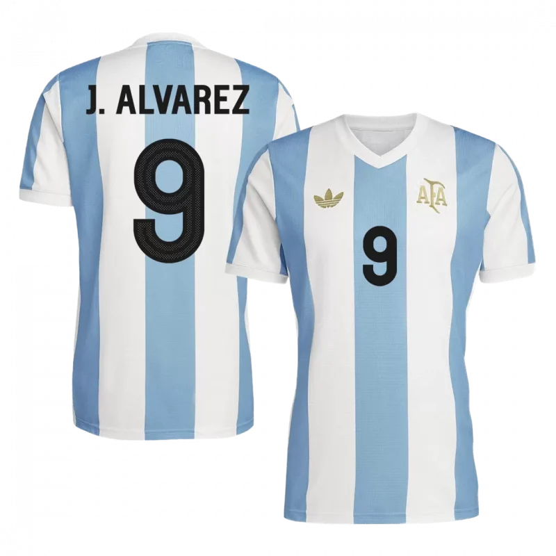 J.ALVAREZ #9 Argentina Soccer Jersey - 50th Anniversary