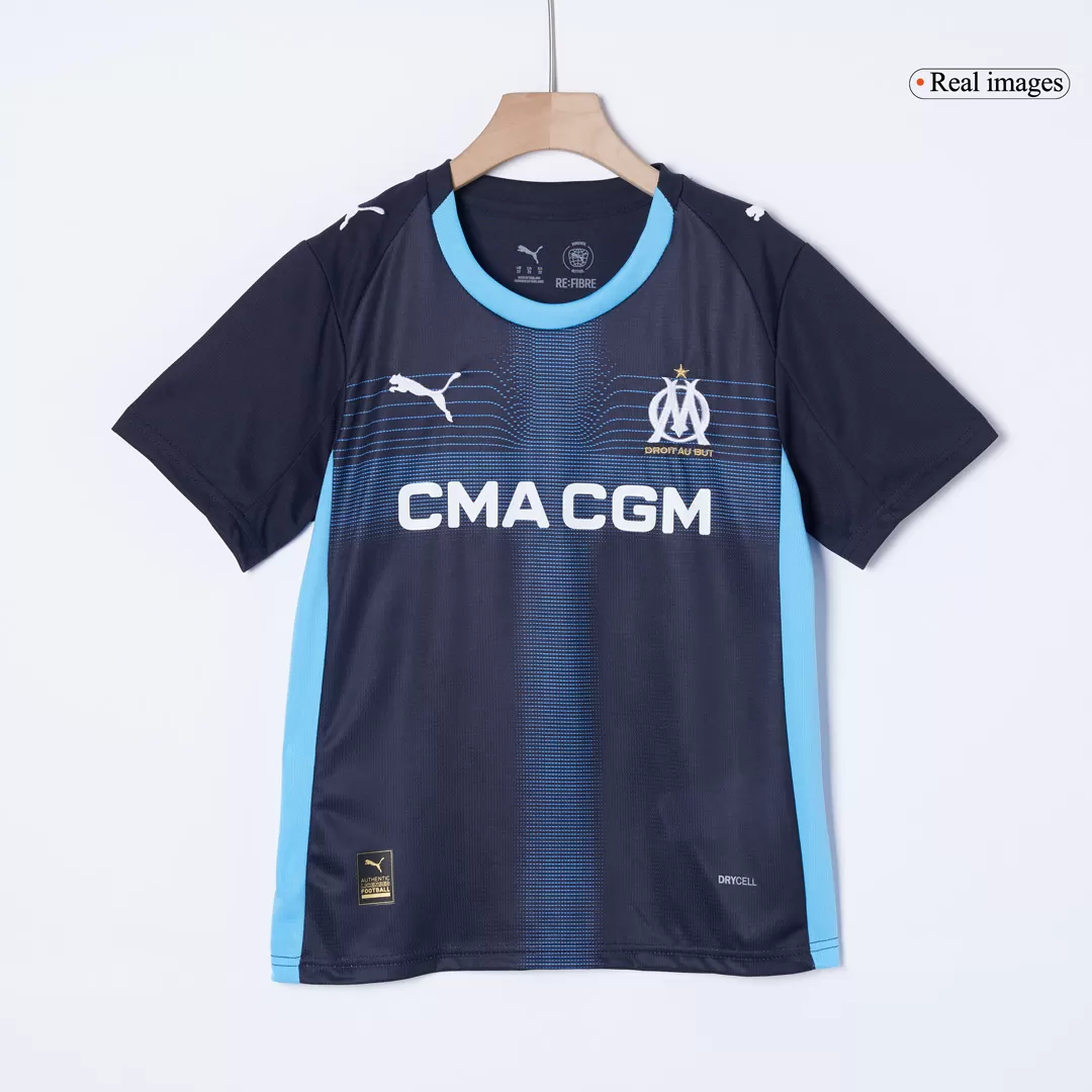 Marseille Away Kids Soccer Jerseys Kit 2025/26 - Image 4