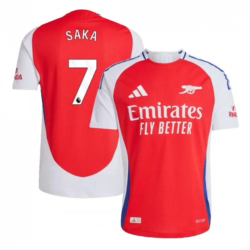 SAKA #7 Arsenal Home Authentic Soccer Jersey