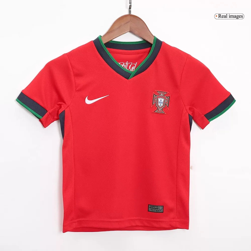 Portugal Home Kids Soccer Jerseys Full Kit EURO - Image 4