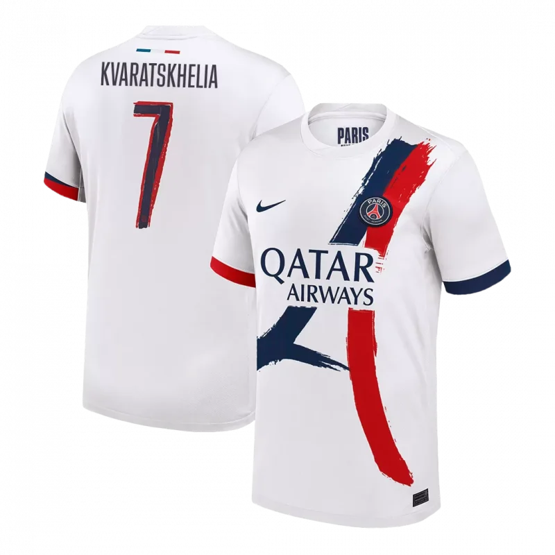 KVARATSKHELIA #7 PSG Away Soccer Jersey - UCL