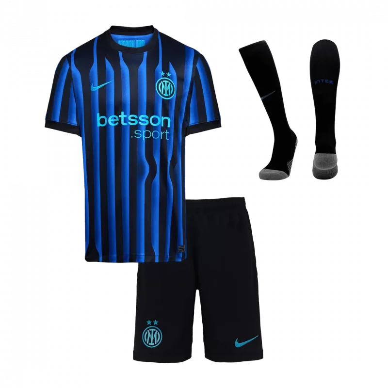 Inter Milan Home Kids Soccer Jerseys Full Kit 2025/26