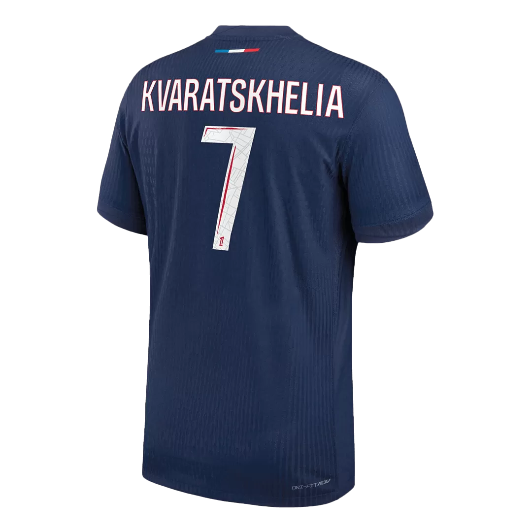 KVARATSKHELIA #7 PSG Home Authentic Soccer Jersey - Image 3
