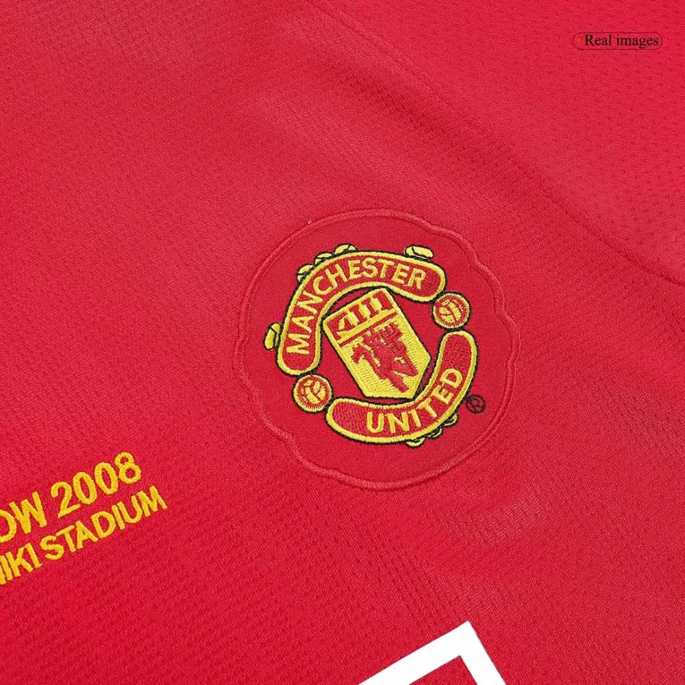 Vintage Soccer Jersey ROONEY #10 Manchester United Home Long Sleeve 2007/08 - UCL Final - Image 7